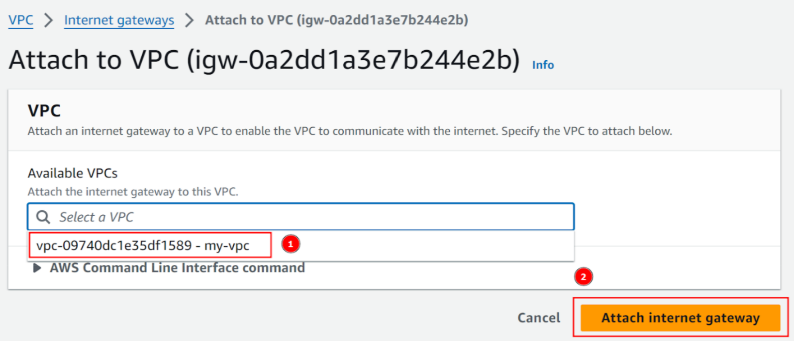 Create internet gateway