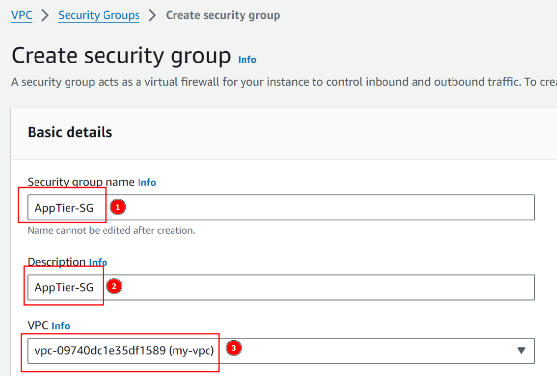 Create security group