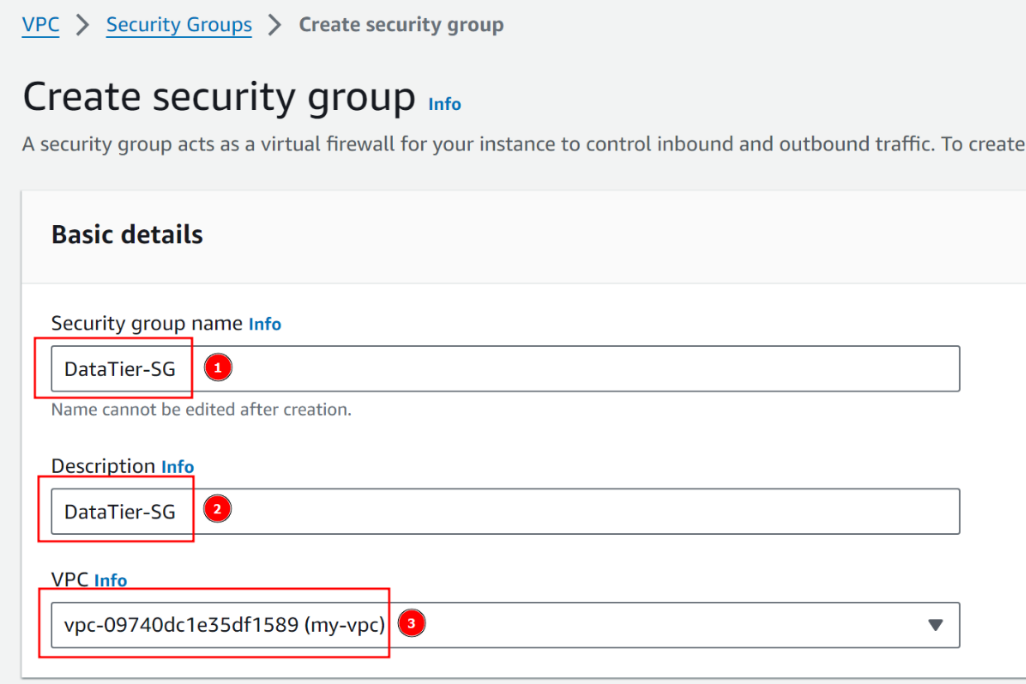 Create security group