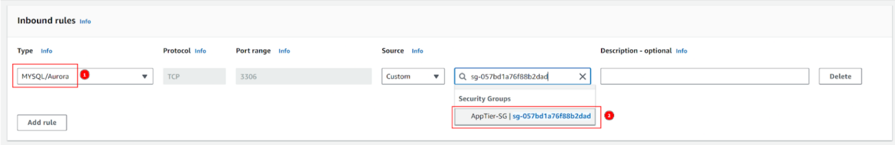 Create security group