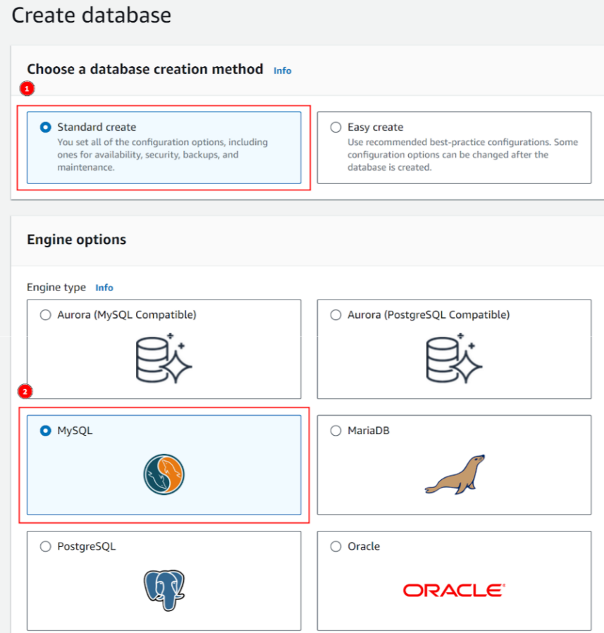 create db instance