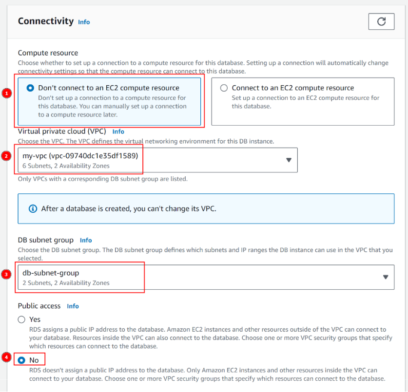 create db instance